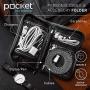 Pocket for Everyday Personal Cable & Accessory Clear View Pockets Folder in Grey