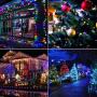 Decute 500LED Fairy String Lights Multi-Color Christmas Lights 164ft Silver Wire w/Remote, Firefly Lights Starry Light for DIY Christmas Tree Costume Wedding Party Table Centerpiece Decor