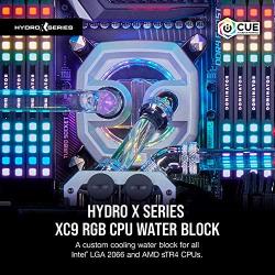 CORSAIR Hydro X Series,XC9 RGB CPU Water Block,16 Individually-addressable RGB LEDs,Software-Enabled,2066/sTR4