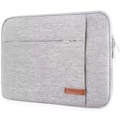 Lacdo 11 Inch Chromebook Case Laptop Sleeve for MacBook Air 11.6-inch, Surface Pro X 7 6 5, 11.6'' Samsung HP Acer Chromebook R11 Asus C202 C330 Protective Notebook Tablet Bag, Water Resistant, Gray