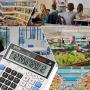 Calculator, ONXE Standard Function Electronics Desktop Calculators, Solar Dual Power, Big Button and 12 Digit Bold Font Large LCD Display, Basic Financial Calculator for Office and Home (DC2133)