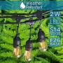 10 Pack-LED S14 Replacement Bulbs, LED Filament Bulb, 2W(20W Equivalent), Fits for Outdoor String Lights/Patio Lights, Warm 2700K, Dimmable, E26 Standard Screw Base, Clear Glass (2W-10 Pack)