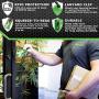 Identity Stronghold - Secure RFID Badge Holder for 1 Card - Heavy Duty Hard Plastic ID Badge Holder - USA Molded and Assembled - FIPS 201 Approved RFID Blocking Security - Green