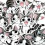 14 Pcs Cute Cartoon Stickers for Cheese Cat,Trendy Waterproof Vinyl Graffiti Stickers for Laptop Water Bottle Car Bumper Luggage Phone Laptop Bike Guitar,Stickers Pack for Girls Kids Teens Boys
