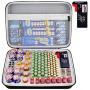 Battery Organizer, Batteries Storage Case with Tester, Containers Box Holder Bag fits for AA AAA AAAA 9V C D Lithium 3V(Not Includes Batteries)