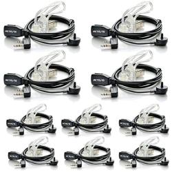 Retevis Walkie Talkies Earpiece with Mic 2 Pin Acoustic Tube Headset for Baofeng UV-5R Retevis H-777 RT1 RT21 RT22 Arcshell AR-5 2 Way Radio (10 Pack)