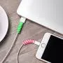 24 Pieces Charger Cable Saver, Silicone Flexible Cable Wire Protector, Mouse Cable Protector, Suit for All Cellphone Data Lines (Black, Pink, Blue, Green)