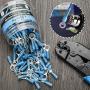 150PCS Heat Shrink Ring Connectors 3/8'' Blue 16-14 AWG - Sopoby Crimp Electrical Ring Connectors - Heat Shrink Connector Kit - Automotive, Marine, Audio, Industrial