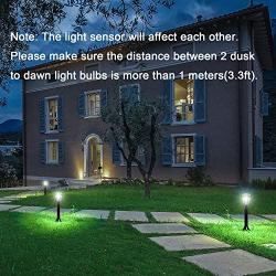 Dusk to Dawn Night Light Bulbs 6W E12 Light Sensor Bulb 6000K 60w Equivalent LED Bulb E12 LED Candelabra Bulb Base,Auto On and Off for Home,Outdoor,Yard Light,White (2 Pack)