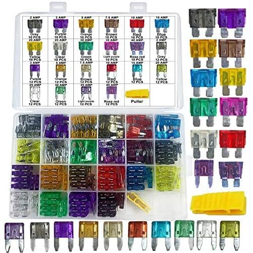 242 PCS Blade Car Fuses Assortment Kit - MuHize Car Truck Standard & Mini (2A/3A/5A/7.5A/10A/15A/20A/25A/30A/35A/40A), Boat Car RV SUV Truck Camper Automotive Replacement Fuses