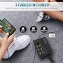 USB Charger Station, Powstick Desktop USB Charging Hub 8 Ports 60W 12A with Mixed Cables Multi Port Charging Block for iPhone 11 Pro Max XS XR 8 Plus, iPad Pro Air Mini, Galaxy S9 Edge Tablet & More