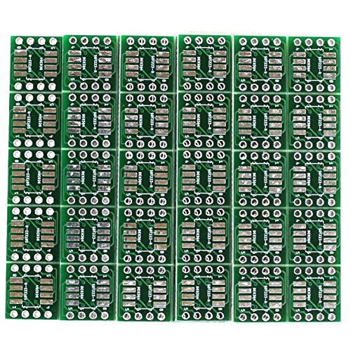 Dreyer Electronics 50pcs Double Sided 8 Pin SOT23-8/SOT223-8 to DIP Breakout Board
