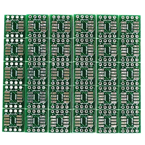 Dreyer Electronics 50pcs Double Sided 8 Pin SOT23-8/SOT223-8 to DIP Breakout Board