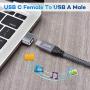 USB C Female to USB Male Adapter 3-Pack,Zinc Alloy Type C to USB A Charger Converter for iPhone 11 12 Pro Mini SE XR,Airpods iPad Air 3rd 4 4th 8th 2018,Samsung Galaxy Note 10 20 21 S20 S21 Ultra A71
