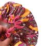 Mea Tira Mildew-Proof, Waterproof, Smooth Fabric Bath Cap, Extra Large And Suitable For All Hairstyles, Elastic Shrink Hem -Pack Of 4 PCs,(Style Flowers And Fashionable Plaid)