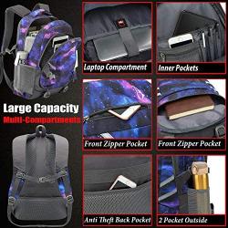 Backpack Bookbag for College School Business Travel Hiking Fit Laptop Up to 15.6 Inch (Galaxy C)