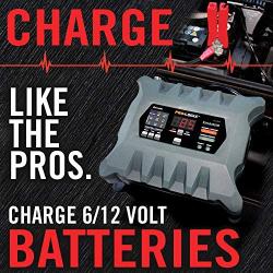 Clore Automotive PL2310 10-Amp Fully-Automatic Smart Charger, 6V and 12V Battery Charger, Battery Maintainer, and Battery Desulfator with Temperature Compensation