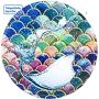Non Slip Rubber Mouse Pad Beautiful Pattern Desktop 7.9in X7.9in Small Size Computer PC Round Mouse Mat (Beautiful Mermaid)