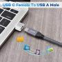 USB C Female to USB Male Adapter 3-Pack,Zinc Alloy Type C to USBA Charger Converter for iPhone 11 12 Pro Max Mini SE 2020,Airpods iPad Air 3rd 4 4th 8th Generation,Samsung Galaxy Note 10 20 21 S20 S21