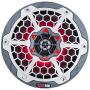 DS18 CF8 Carbon Fiber Marine Speaker - 8'', 2-Way, 450W Max, 150W RMS, 100% UV Stable, IP65 Marine Grade Specs, 4 Ohms, Integrated RGB LED Lighting - for All Elements, UTV, ATV & Jeeps (2 Speakers)