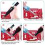 AUSTOR Desoldering Sucker and 6 Pcs Solder Braid Wick (2.0mm/2.5mm/3.0mm Width, 1.5m Length) with Flux - Desoldering Vacuum Pump Solder Removal Tool