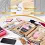 Fashionable Hanging Travel Toiletry Bag for Women and Men, Foldable Hygiene Bag, Bathroom, and Shower Organizer Kit with Elastic Band Holders for Toiletries, Cosmetics, Makeup, Brushes (Medium)