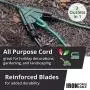 10 Ft Outdoor Extension Cord with Power Block - 16/3 Durable Green Cable - Great for Powering Outdoor Christmas Decorations