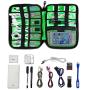 Electronics Accessories Organizer Bag,Portable Tech Gear Phone Accessories Storage Carrying Travel Case Bag, Headphone Earphone Cable Organizer Bag (M, Black)