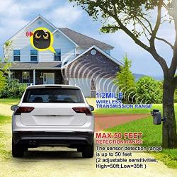 1/2 Mile Long Range Wireless Driveway Alarm Outdoor Weather Resistant Motion Sensor&Detector-Home&Office DIY Security Alert System-Monitor&Protect Outdoor/Indoor Property - 1 Receiver and 1 Sensor
