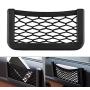 Car Storage Organizer, DSSKY 2-Pack Universal Car String Bag Car Seat Side Storage, 7.9 X 3.2 Net Bag Mesh Pocket Organizer Stick-on for Purse Bag Phone