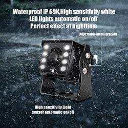 HD Backup Camera System Heavy Duty Back up Camera Monitor Kit 71080P Reversing Monitor IP69k Waterproof Rear View Camera Full Colored Night Vision Bus Truck Van/Semi-Trailer/Box Truck/RV Rear View