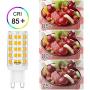 BALDER Dimmable G9 6W LED Bulb, 60W Halogen Bulb Replacement, Warm White 3000K, 110V-130V, Bi Pin,6-Pack