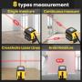4-in-1 Laser Tape Measure with Level and Crosshairs, 16FT AutoLock Measuring Tape and 130FT Laser Measurement Tool with Large LCD Display, Area, Volume, Pythagorean, Cosine