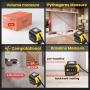 4-in-1 Laser Tape Measure with Level and Crosshairs, 16FT AutoLock Measuring Tape and 130FT Laser Measurement Tool with Large LCD Display, Area, Volume, Pythagorean, Cosine