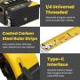 4-in-1 Laser Tape Measure with Level and Crosshairs, 16FT AutoLock Measuring Tape and 130FT Laser Measurement Tool with Large LCD Display, Area, Volume, Pythagorean, Cosine