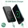 Wireless Portable Charger 30,800mAh 15W Wireless Charging 25W PD QC4.0 Fast Charging Smart LED Display USB-C Power Bank, 4 Output & 2 Input External Battery Pack Compatible with iPhone, Samsung, iPad