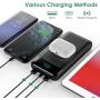 Wireless Portable Charger 30,800mAh 15W Wireless Charging 25W PD QC4.0 Fast Charging Smart LED Display USB-C Power Bank, 4 Output & 2 Input External Battery Pack Compatible with iPhone, Samsung, iPad