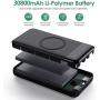 Wireless Portable Charger 30,800mAh 15W Wireless Charging 25W PD QC4.0 Fast Charging Smart LED Display USB-C Power Bank, 4 Output & 2 Input External Battery Pack Compatible with iPhone, Samsung, iPad