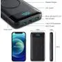 Wireless Portable Charger 30,800mAh 15W Wireless Charging 25W PD QC4.0 Fast Charging Smart LED Display USB-C Power Bank, 4 Output & 2 Input External Battery Pack Compatible with iPhone, Samsung, iPad